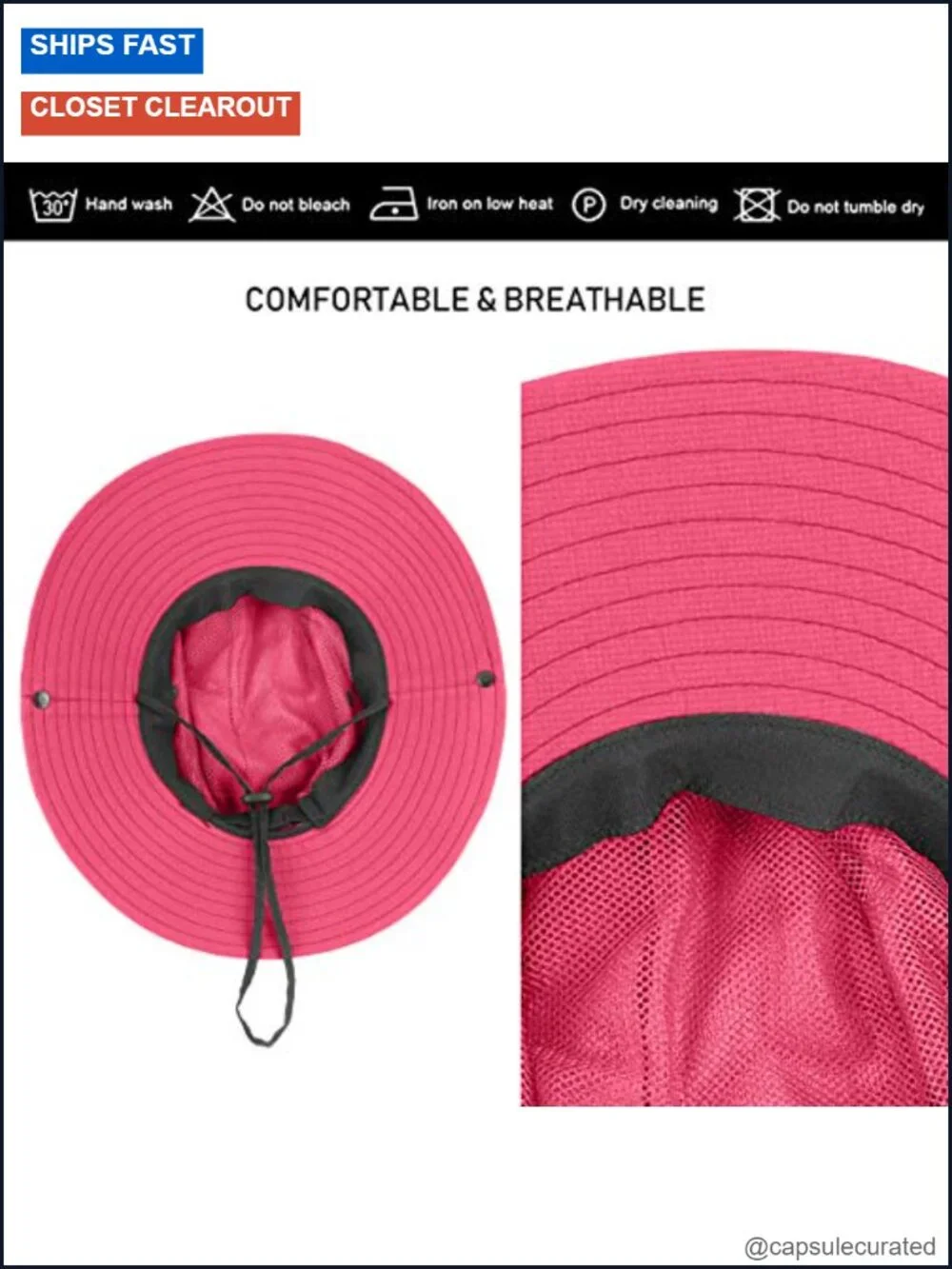 6 Pack Women's Ponytail Sun Hat Wide Brim UPF 50+ Packable Foldable Beach Hat